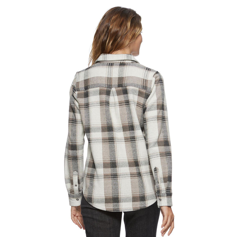 Flag & Anthem Womens Adelaide Charcoal/Cream Plaid Shirt