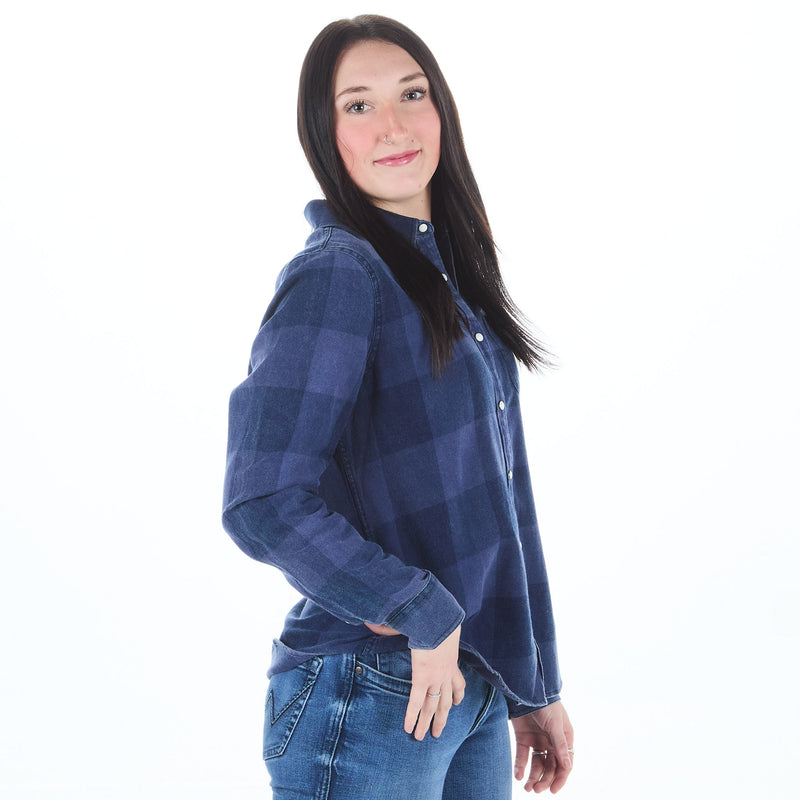 Flag & Anthem Women's Georgianna Classic Navy Plaid Shirt