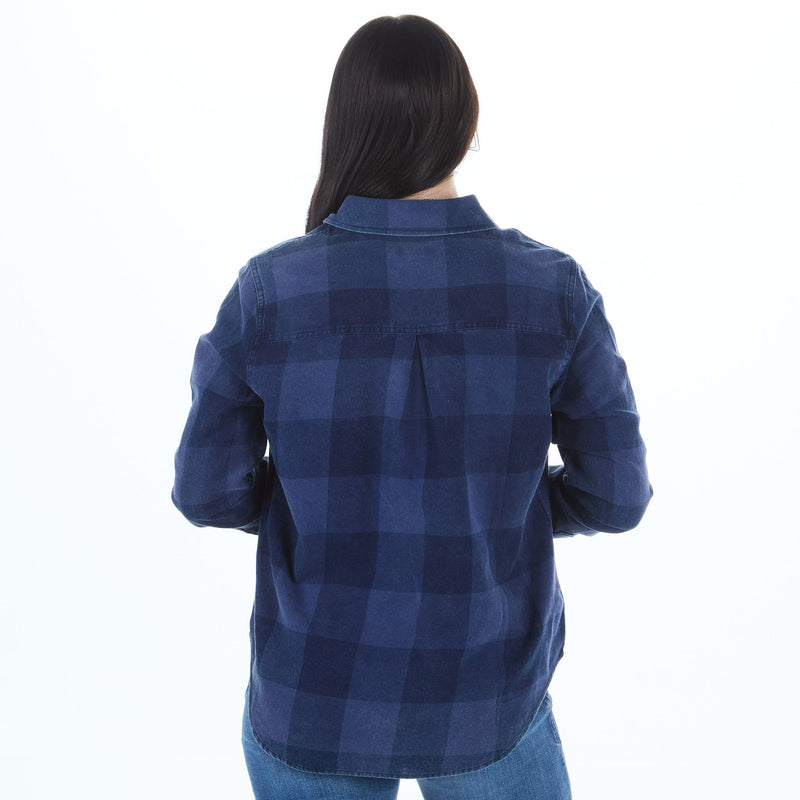 Flag & Anthem Women's Georgianna Classic Navy Plaid Shirt