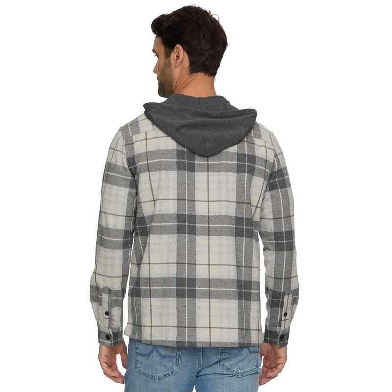 Flag & Anthem Men's CreamCharcoal Ashford Hooded Shirt Jacket