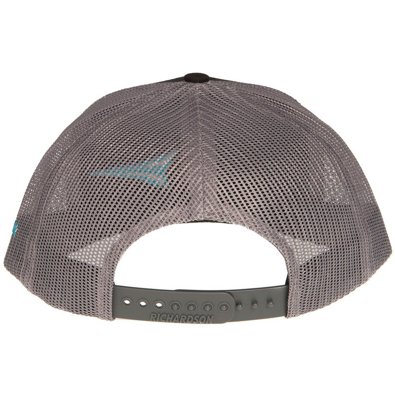 Fast Back Mens Black Cap With Turquoise Logo