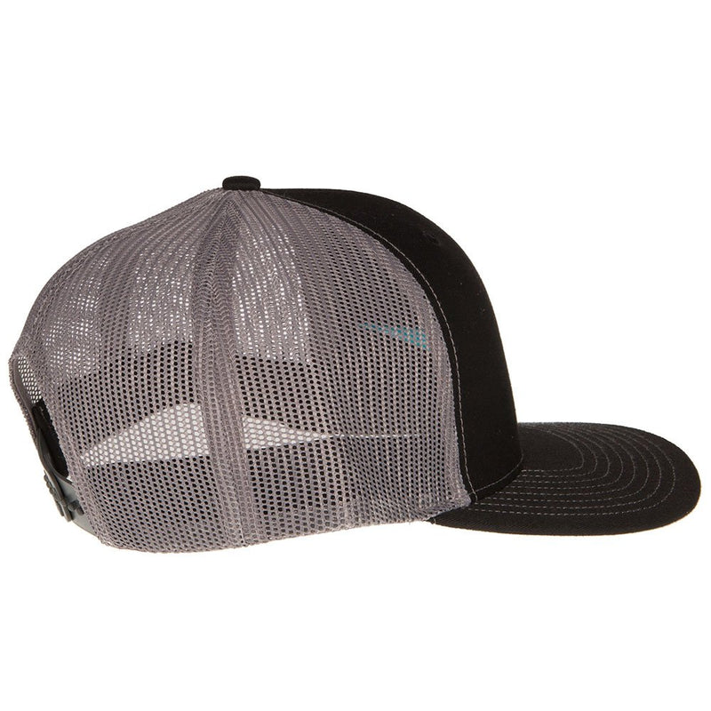 Fast Back Mens Black Cap With Turquoise Logo