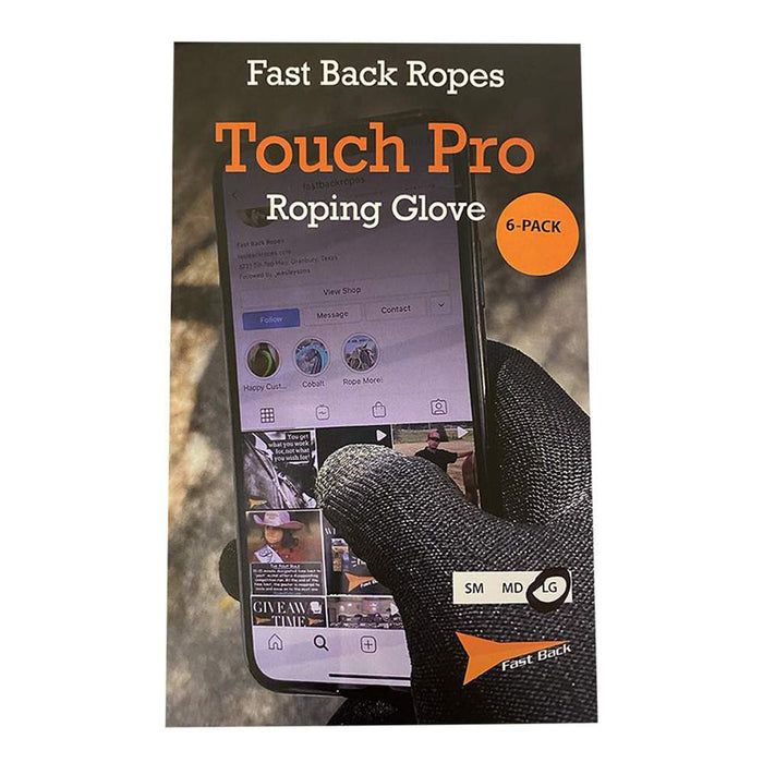 Fast Back Touch Pro Roping Glove 6 pack