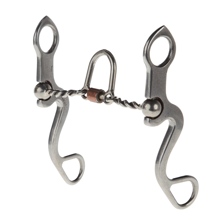 Flaharty Bits & Spurs Calvary Loose Port Twisted Wire Shank Bit