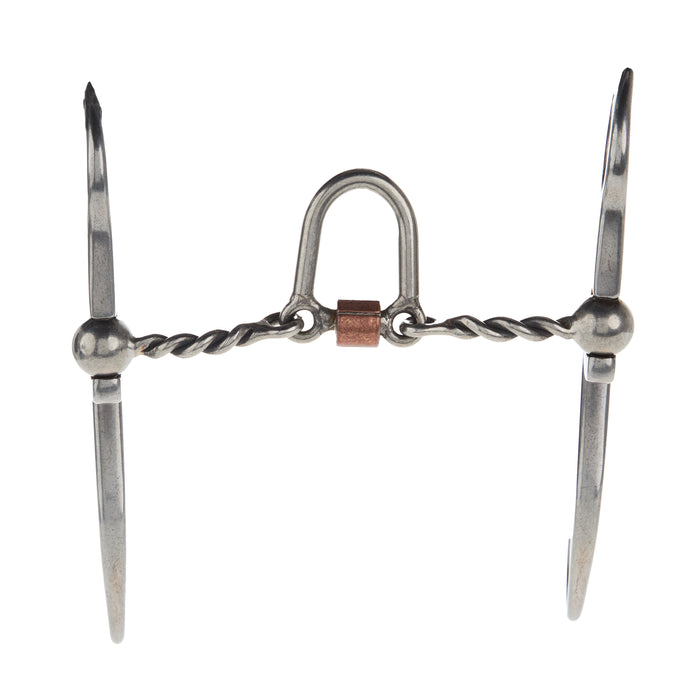 Flaharty Bits & Spurs Calvary Loose Port Twisted Wire Shank Bit