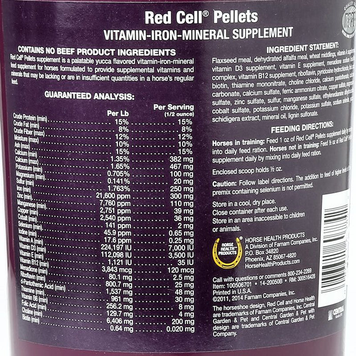 Horse Health Product Red Cell Pellets 4lb