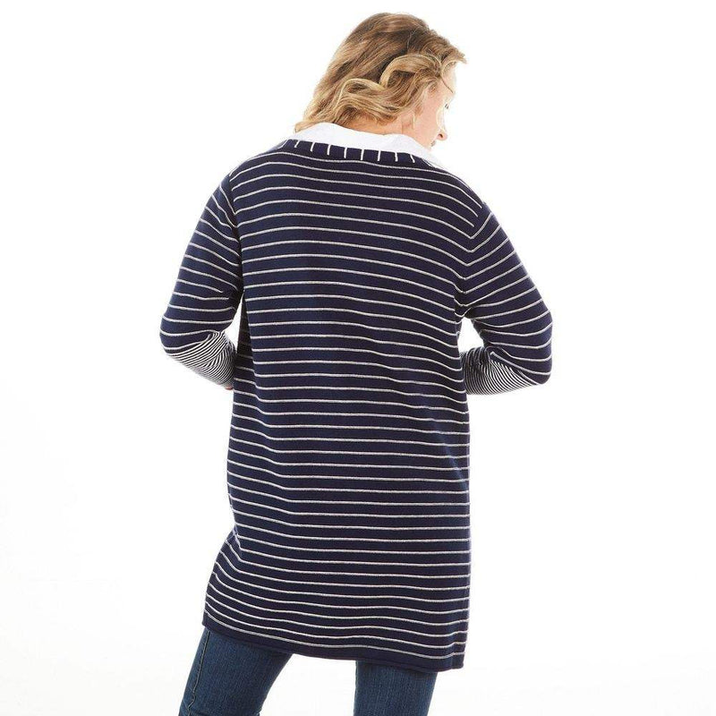 True Blue Women's Navy Nautical Cardigan