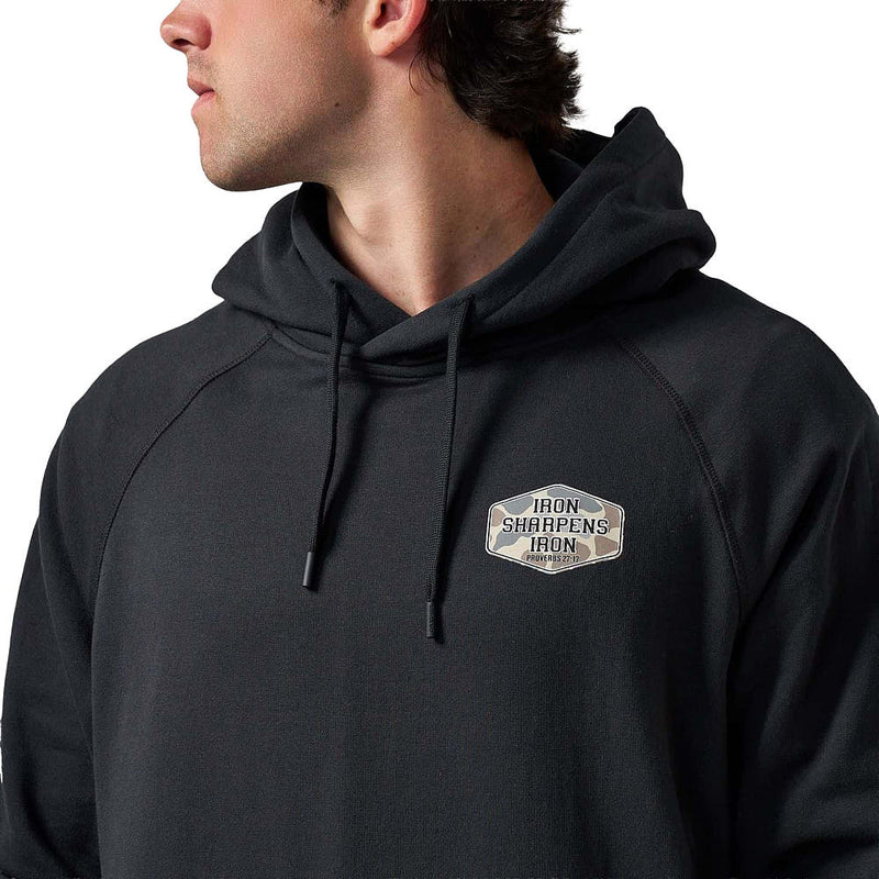 Burlebo Men's Black Iron Sharpens Iron Fleece Hoodie