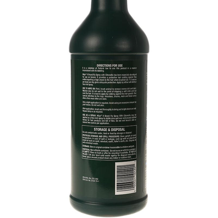 Farnam Wipe II Citronella Fly Spray