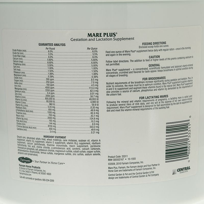 Farnam Mare Plus Gestation Lacation Supplement for Horses 7.5lb