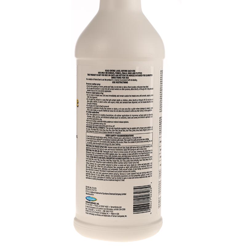 Farnam Bronco Equine Fly Spray Plus Citronella Scent 32oz