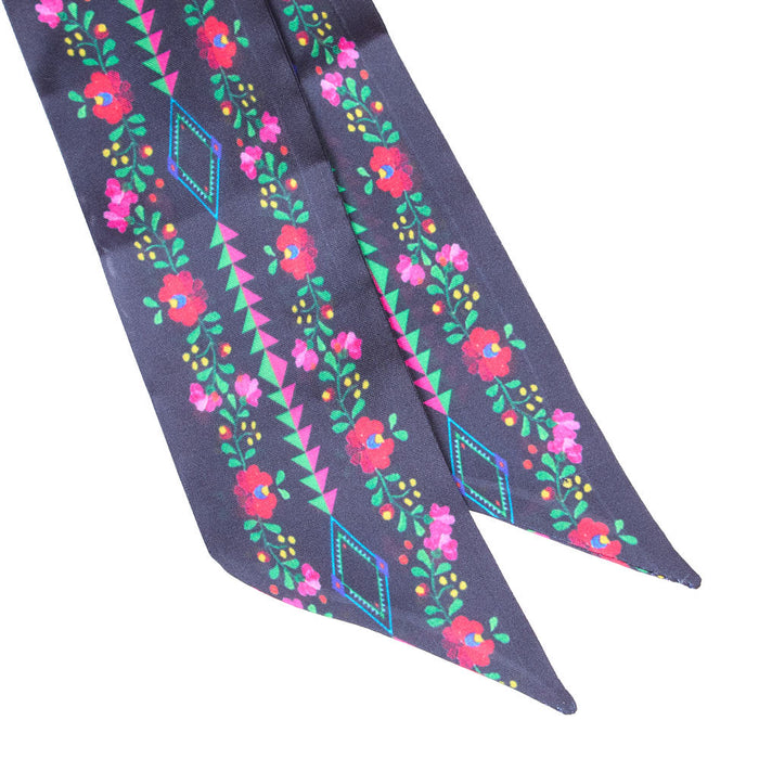 Fringe Scarves Fiesta Black Twilly