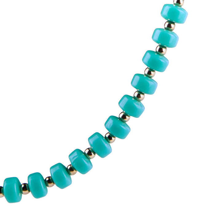 NRS Gold & Turquoise Beaded Necklace