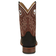 Justin Boot Company Mens Frontier Tuf Black Vamp 11in Red Cowhide Top