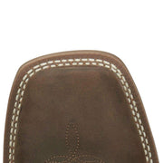 Justin Mens Frontier War Dog Brown Vamp 11in Blue Cowhide Top