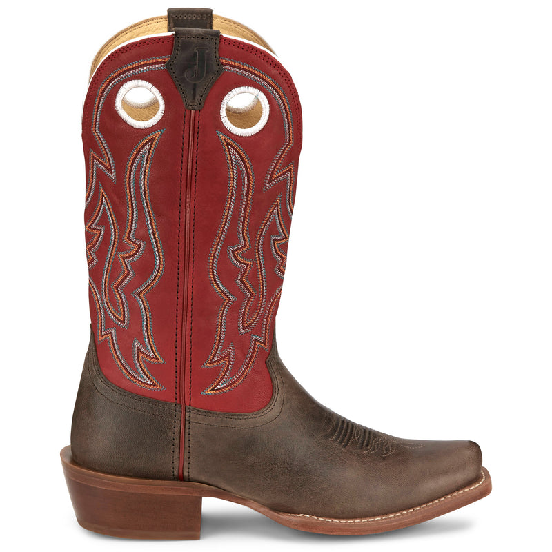 Justin Boot Company Men`s Frontier Ante Up Hickory 13in Red Goat Top