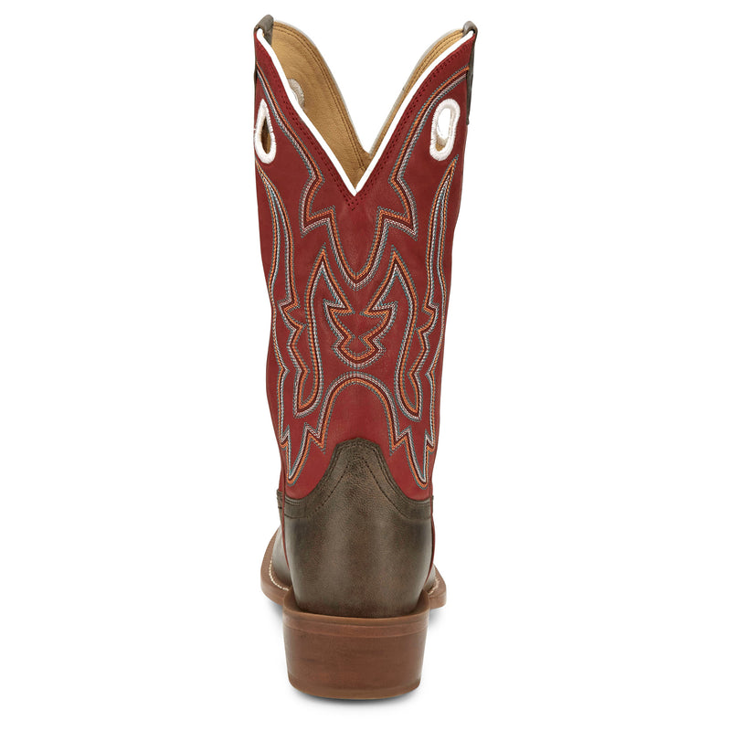 Justin Boot Company Men`s Frontier Ante Up Hickory 13in Red Goat Top