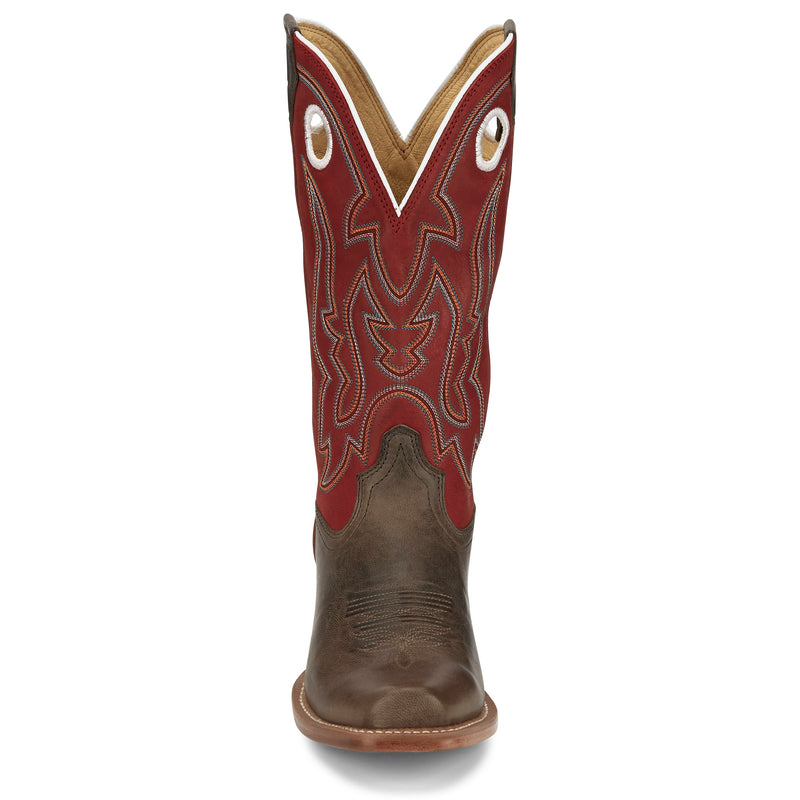 Justin Boot Company Men`s Frontier Ante Up Hickory 13in Red Goat Top