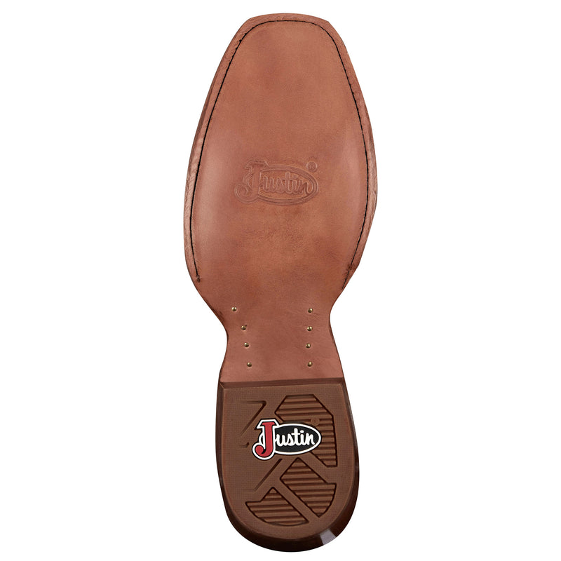 Justin Boot Company Men`s Frontier Show Off Oily Tan 13in Royal Blue Top