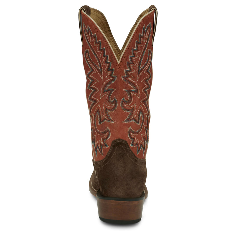Justin Boot Company Men`s Frontier Jimmmy Russett Brown Sunrise Orange Top