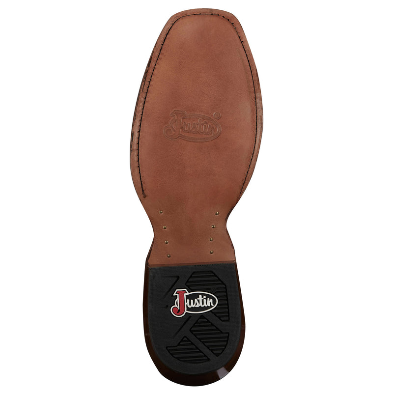 Justin Boot Company Men`s Frontier Jimmmy Russett Brown Sunrise Orange Top