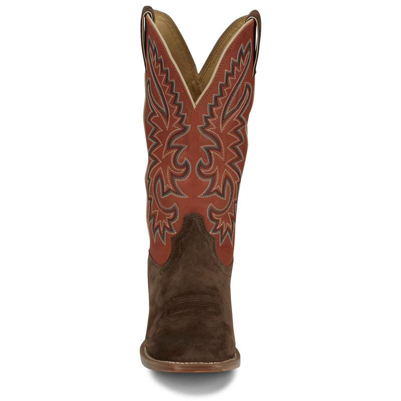 Justin Boot Company Men`s Frontier Jimmmy Russett Brown Sunrise Orange Top