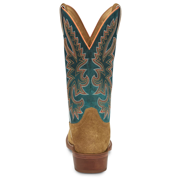 Justin Boot Company Men`s Frontier Jimmy Off Wheat 13In Green Top Cowboy Boot