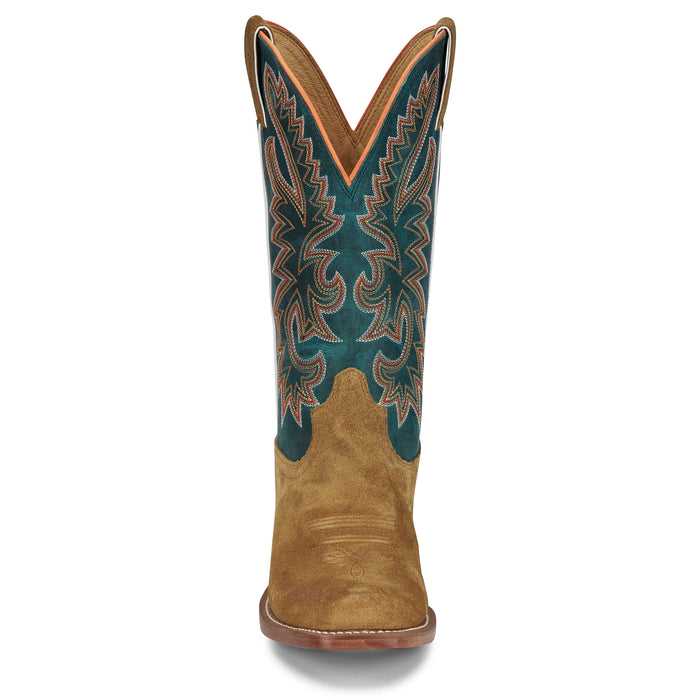 Justin Boot Company Men`s Frontier Jimmy Off Wheat 13In Green Top Cowboy Boot