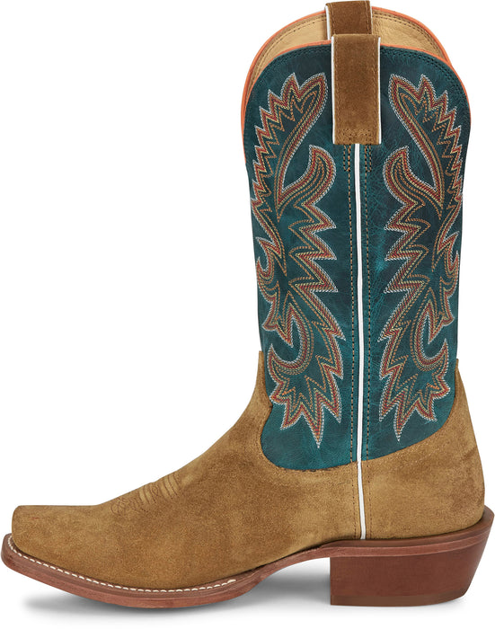 Justin Boot Company Men`s Frontier Jimmy Off Wheat 13In Green Top Cowboy Boot
