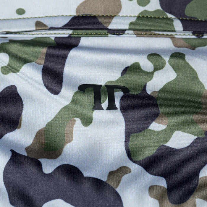 Ferrell Brands Inc Mens Camo Print Short Sleeve Polo