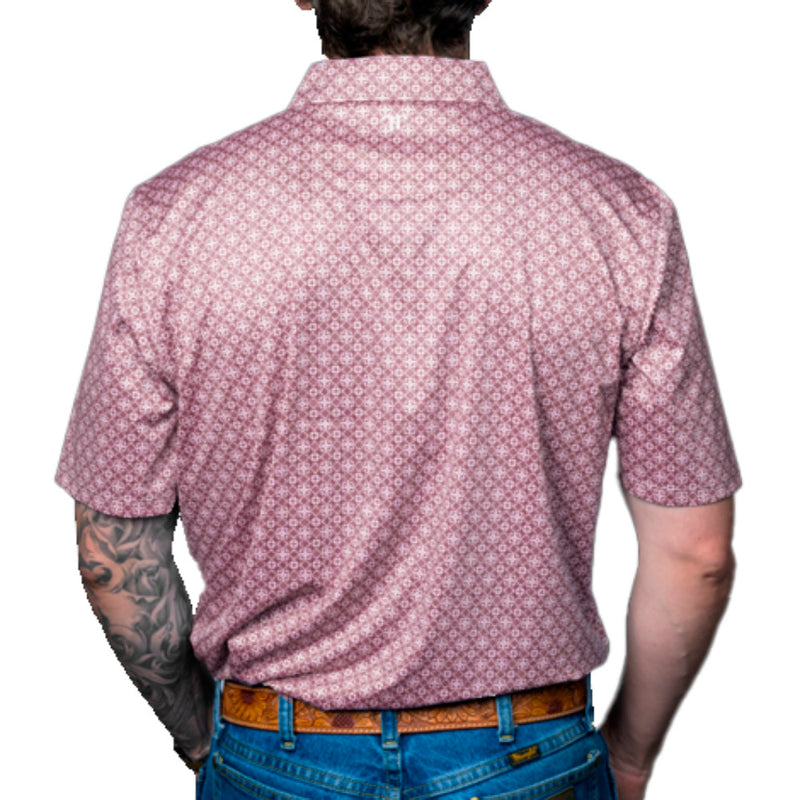 Ferrell Brands Inc Men's Red Print Polo