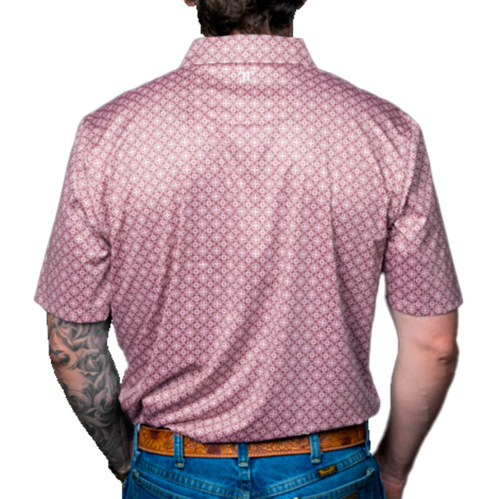 Ferrell Brands Inc Men's Red Print Polo