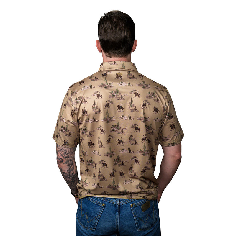 Ferrell Brands Inc Men's Colt Brown Short Sleeve Polo