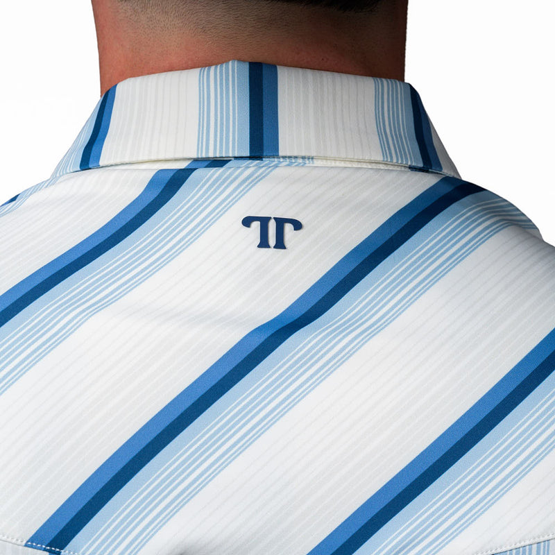Ferrell Brands Inc Men's The Tristan Blue Snap Polo