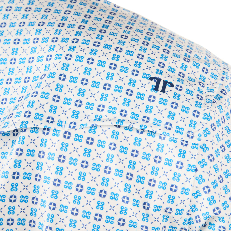 Ferrell Brands Inc Men's Turquoise and White Snap Shirt