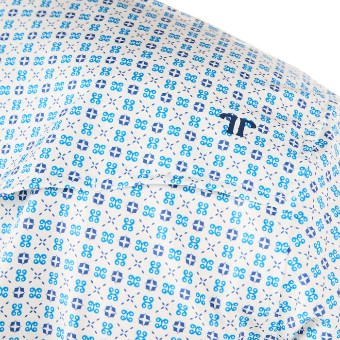 Ferrell Brands Inc Men's Turquoise and White Snap Shirt