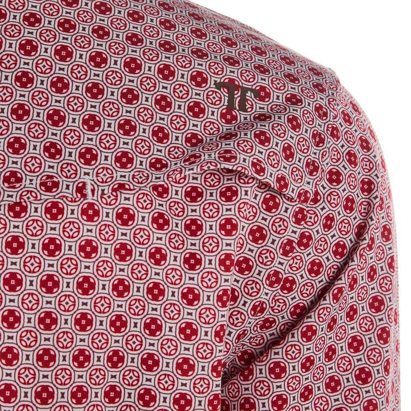 Ferrell Brands Inc Men's Red Long Sleeve Vented Snap Shirt