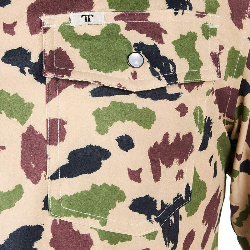 Ferrell Brands Inc Men's Camo Short Sleeve Snap Shirt