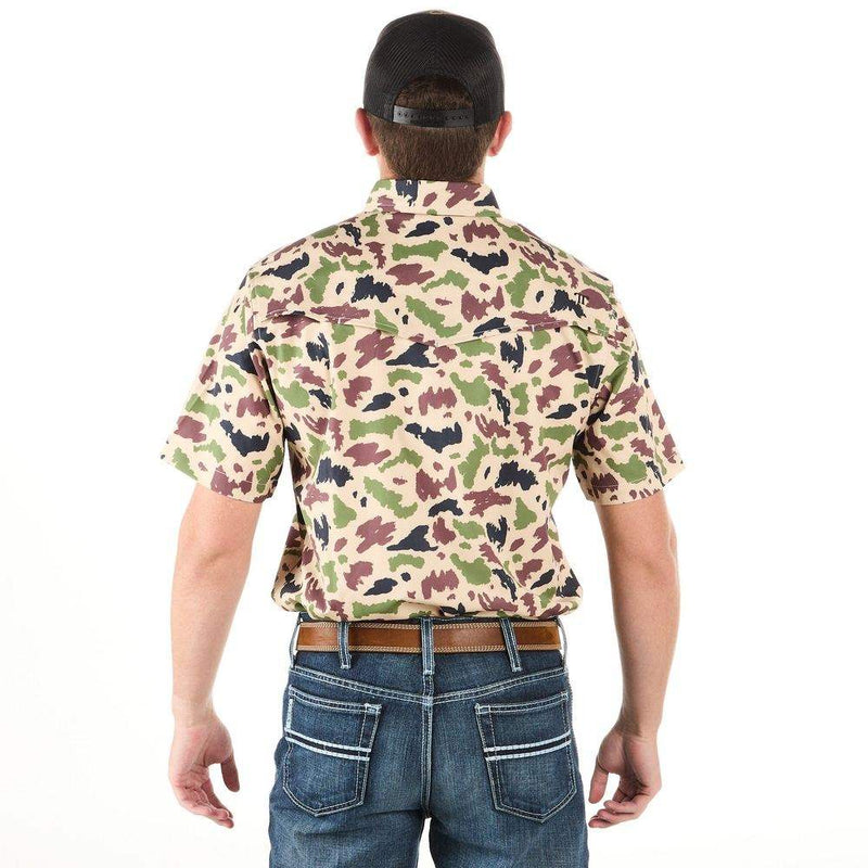 Ferrell Brands Inc Men's Camo Short Sleeve Snap Shirt