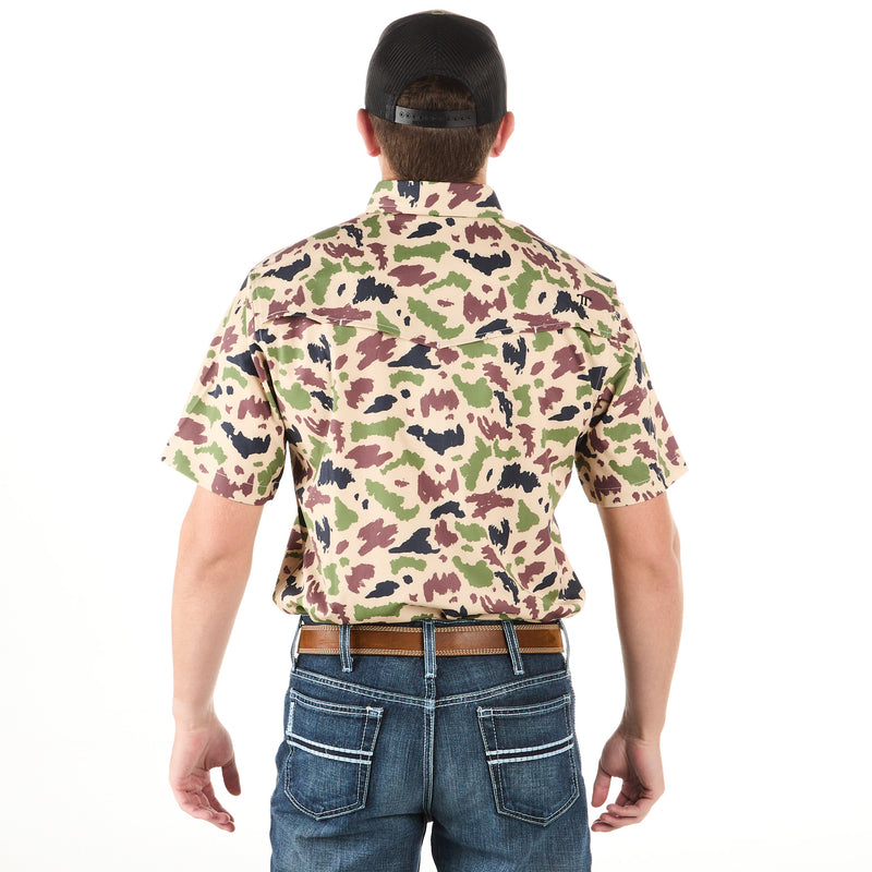 Ferrell Brands Inc Men's Camo Short Sleeve Snap Shirt