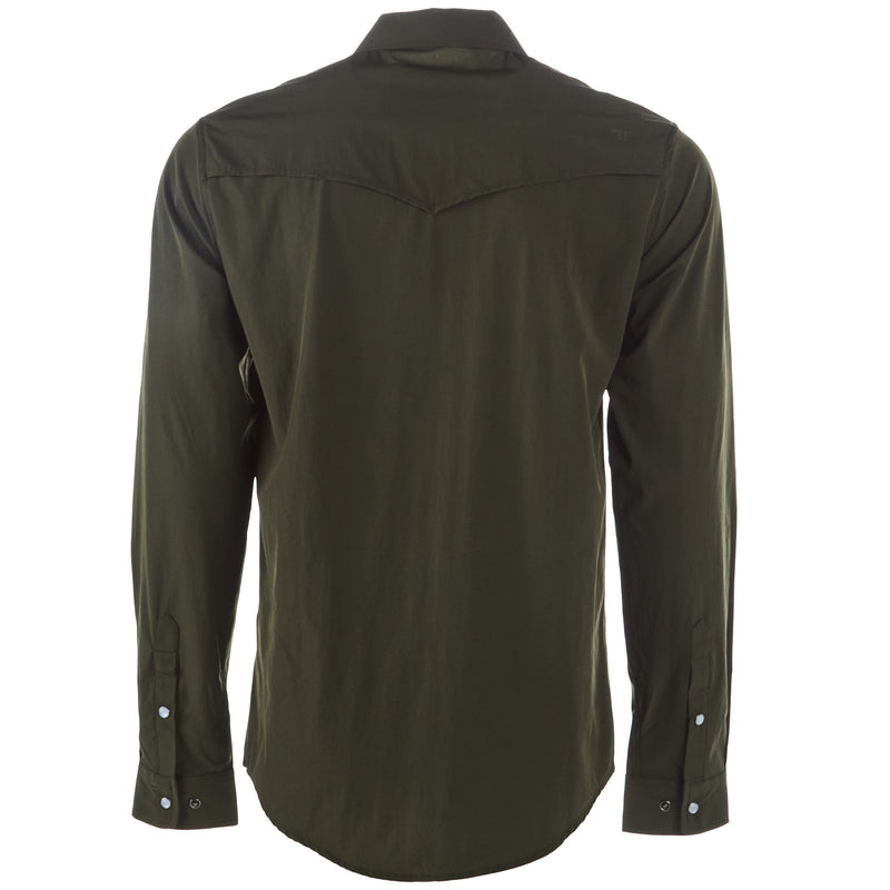 Ferrell Brands Inc Men's Olive Vented Pearl Snap Shirt