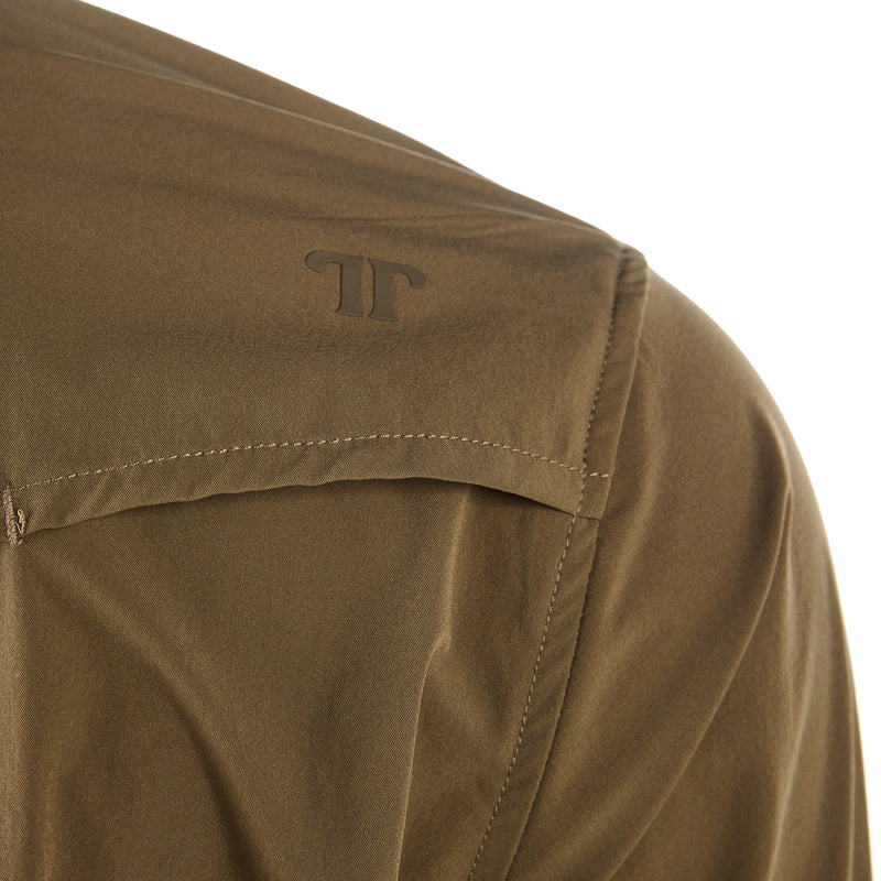Ferrell Brands Inc Men's Khaki Vented Pearl Snap Shirt