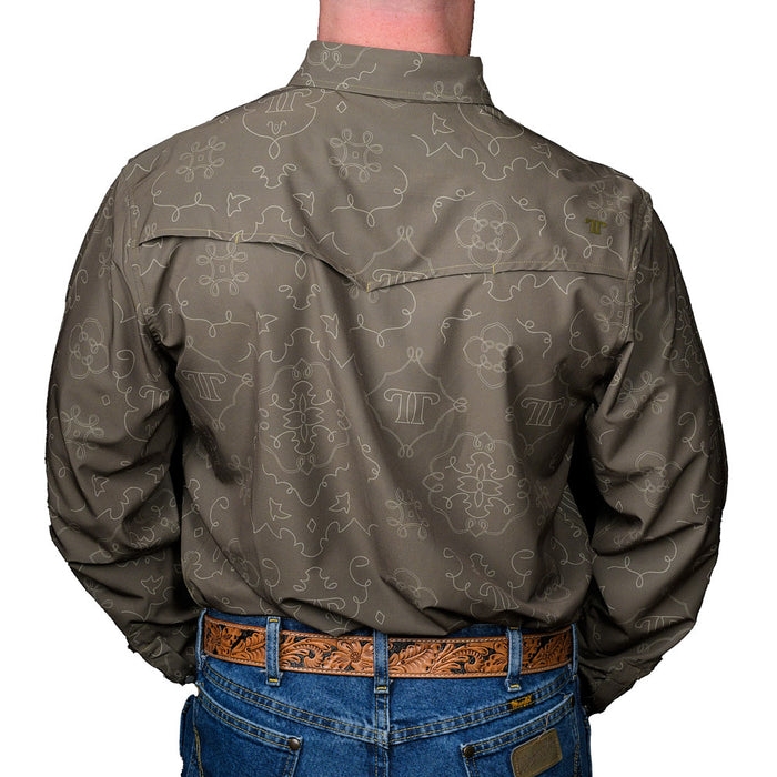 Ferrell Brands Inc Men's Green Carson Long Sleeve Shirt