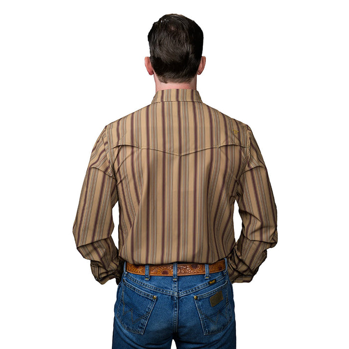 Ferrell Men's Green Stripe Jackson Long Sleeve Shirt