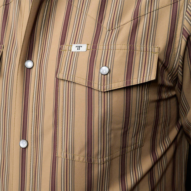 Ferrell Men's Green Stripe Jackson Long Sleeve Shirt