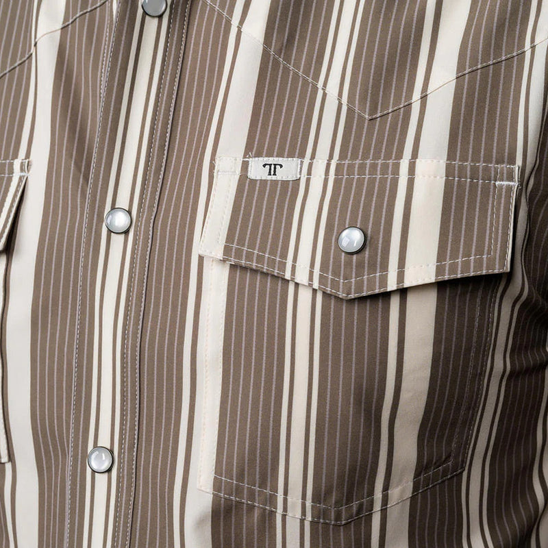 Ferrell Brands Inc Men's Green Stripe Atlas Long Sleeve Shirt