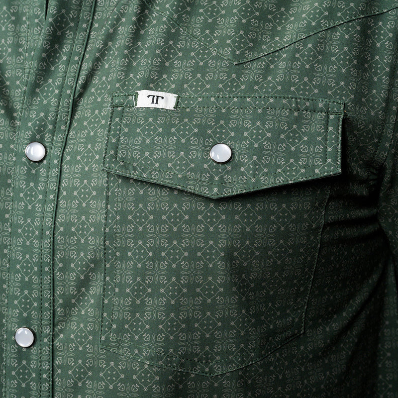 Ferrell Brands Inc Men's Green Collin Long Sleeve Shirt