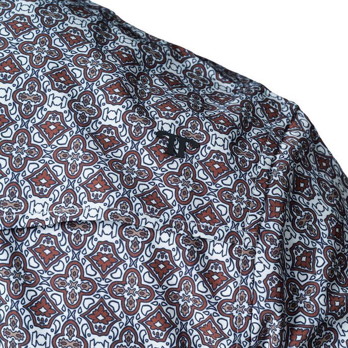 Ferrell Brands Inc Men's Brown Conner Long Sleeve Snap Shirt