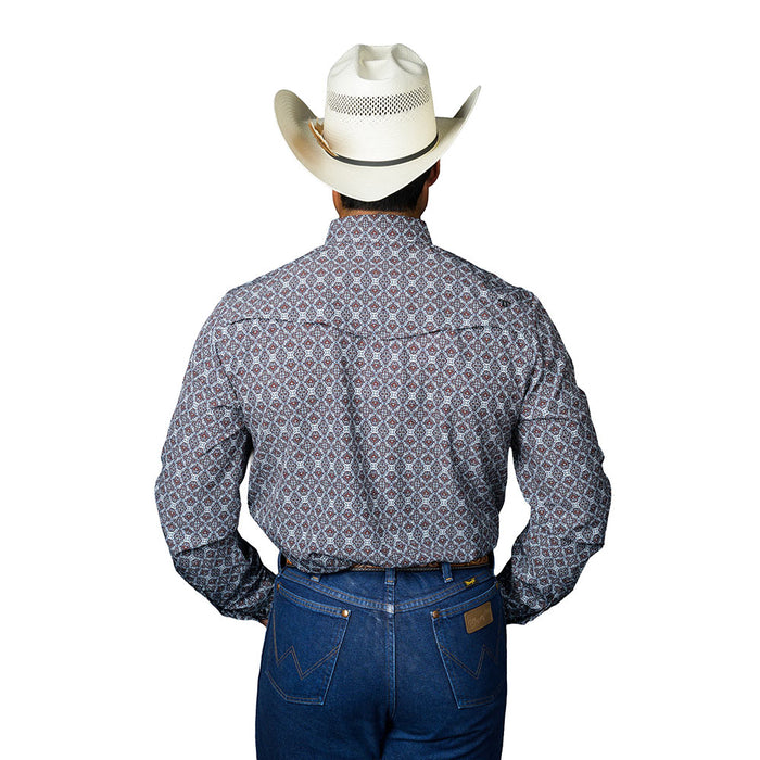 Ferrell Brands Inc Men's Brown Conner Long Sleeve Snap Shirt