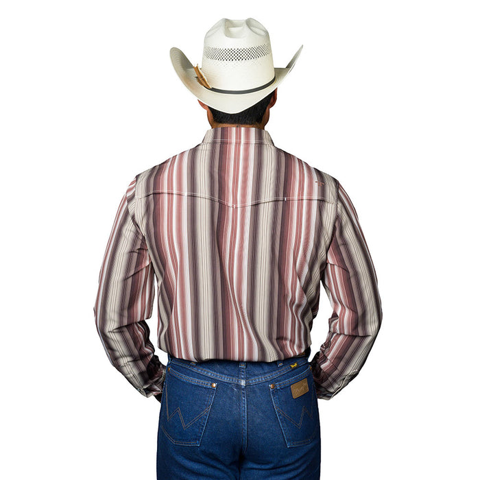 Ferrell Brands Inc Men's Brown Harrison Long Sleeve Snap Shirt